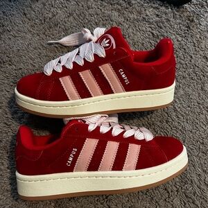 Adidas Women's Red Campus Sneakers